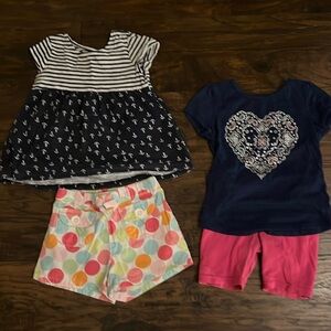 Girls 4pc bundle of shorts and shorts size 4t